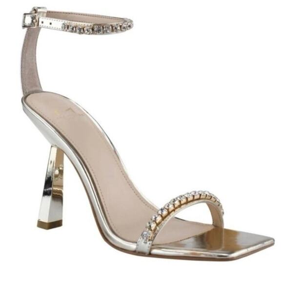 Marc Fisher Shoes - Marc Fisher LTD NWOB Karima Ankle Strap Sandal Heels In Gold Tone Size 8